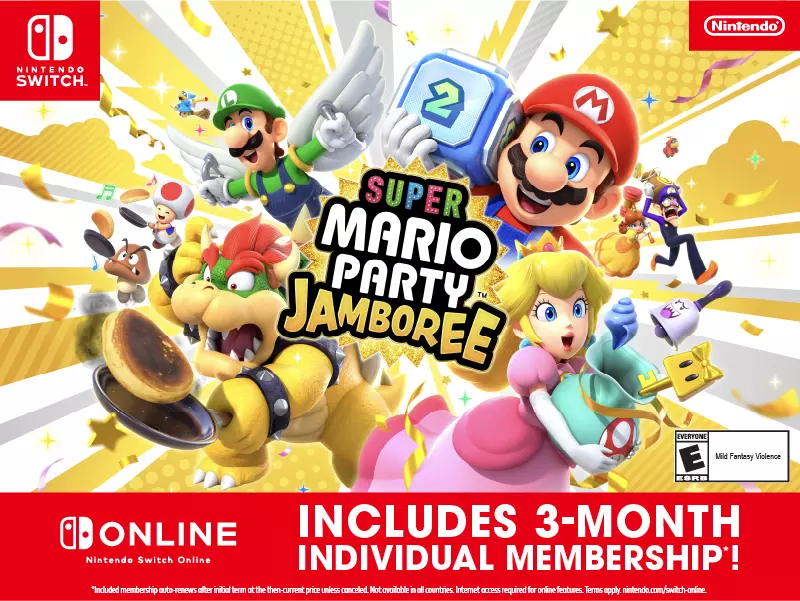 3-month Nintendo Switch Online Individual Membership is included!